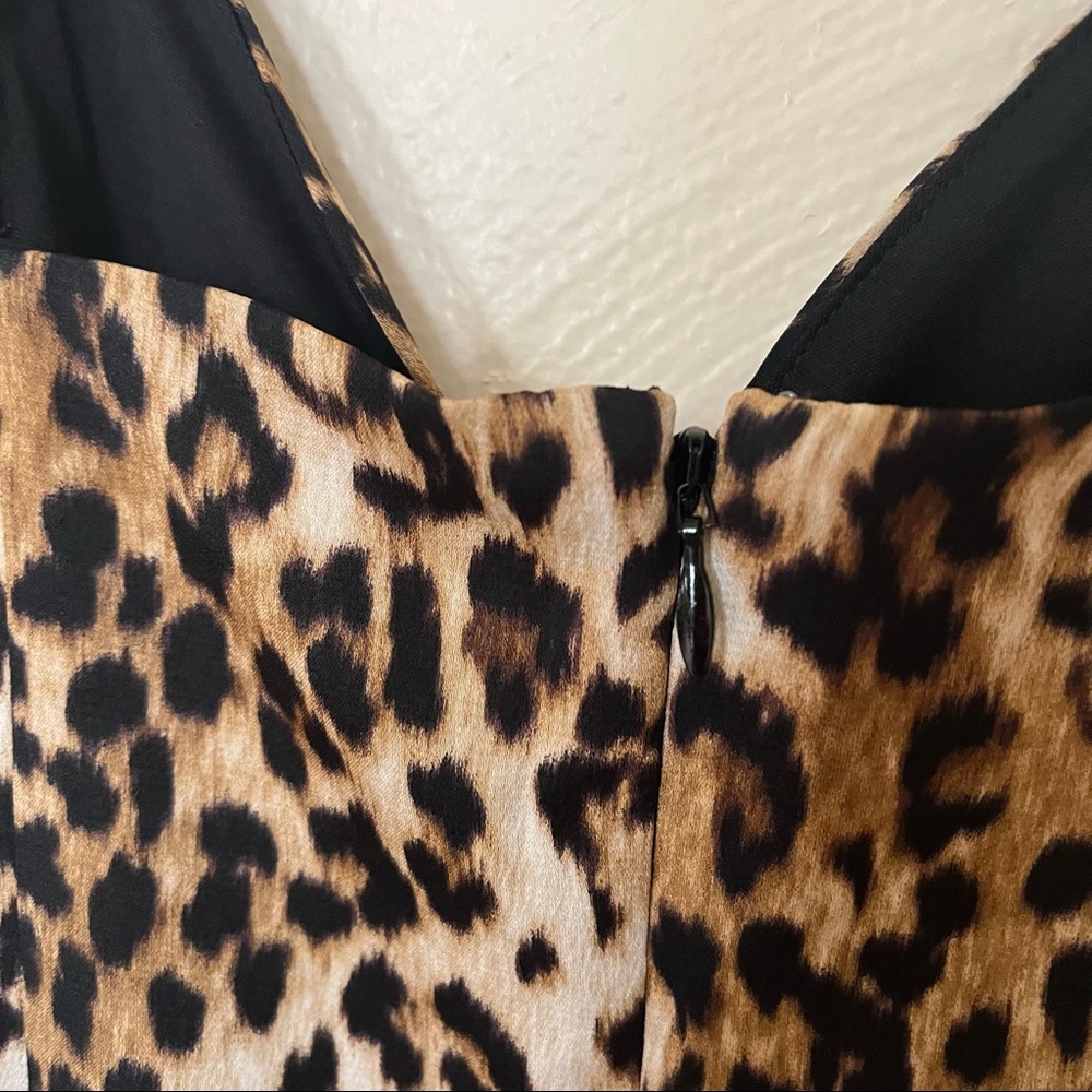 Express Leopard Print Slip Dress Medium - image 7